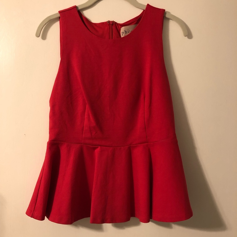 Pink peplum top